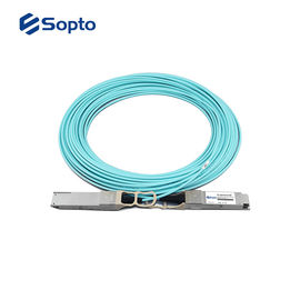 AOC Active Fiber Optic Network Cable 40G QSFP+ To 4 SFP+ With Commercial Temperature